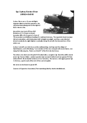 A preview of a PDF biography for Silver, Sydney Gordon